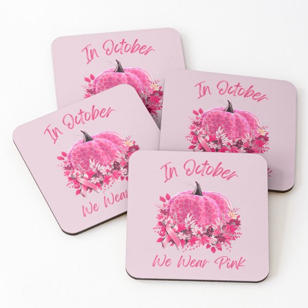 Item preview, Breast Cancer Awareness Month Pumpkin color leopard pink, autumn is coming, fall stagion designed and sold by Collagedream.