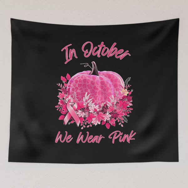 Item preview, Breast Cancer Awareness Month Pumpkin color leopard pink, autumn is coming, fall stagion designed and sold by Collagedream.