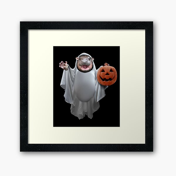 Item preview, Cute Halloween Moo Deng Ghost designed and sold by CreatureHouse95.