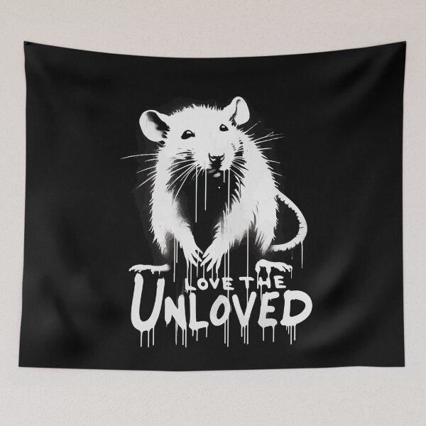 Item preview, Love The Unloved Rat Monochromatic designed and sold by TomFrontierArt.