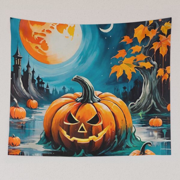 Item preview, Eerie Halloween Night: Spooky Pumpkin Display designed and sold by GrizzlyCollective.