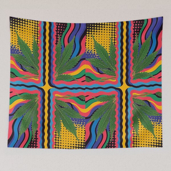 Item preview, Colorful Vibrant Marijuana Abstract Art - Unique Psychedelic Design  designed and sold by JLEmporium.