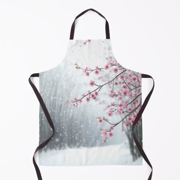 Item preview, Japanese Cherry Blossoms in the Snow - Poetic Illustration of Nature designed and sold by pixal-shop.