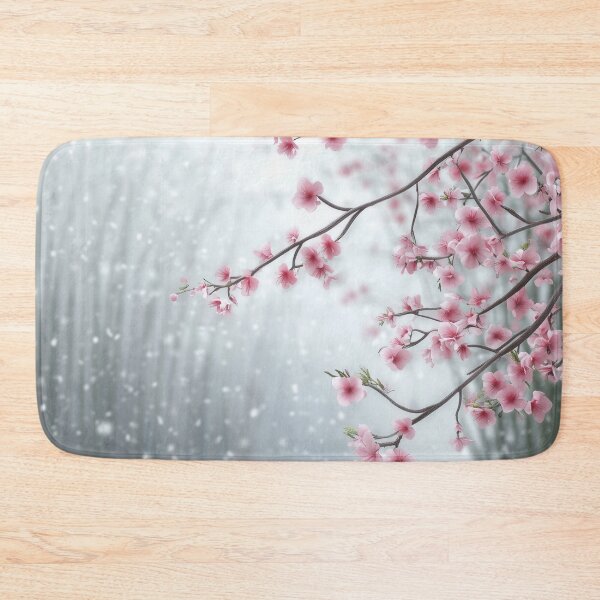 Item preview, Japanese Cherry Blossoms in the Snow - Poetic Illustration of Nature designed and sold by pixal-shop.