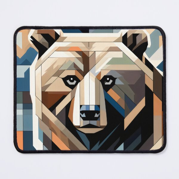 Item preview, Cubist Bear Hunting designed and sold by GoldenPattern.