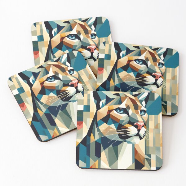 Item preview, Cubist Mountain Lion designed and sold by GoldenPattern.