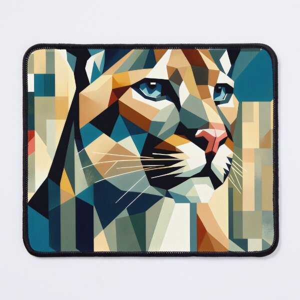 Item preview, Cubist Mountain Lion designed and sold by GoldenPattern.