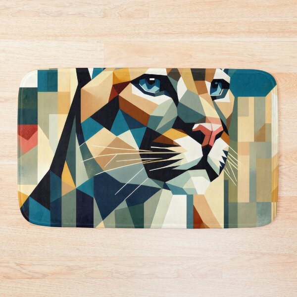 Item preview, Cubist Mountain Lion designed and sold by GoldenPattern.