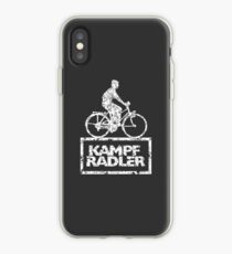 Cyclist Cyclist Riding Bicycle (Vintage White) iPhone Case