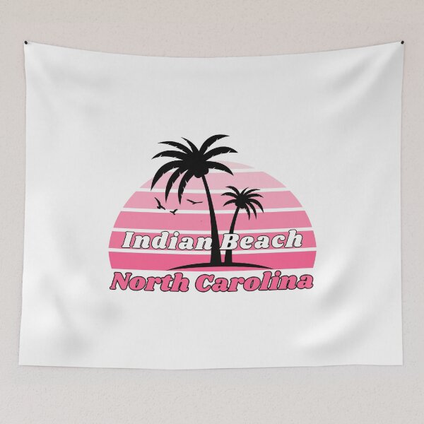 Item preview,  Retro Indian Beach North Carolina Palm Tree at Sunset designed and sold by karmdaf.