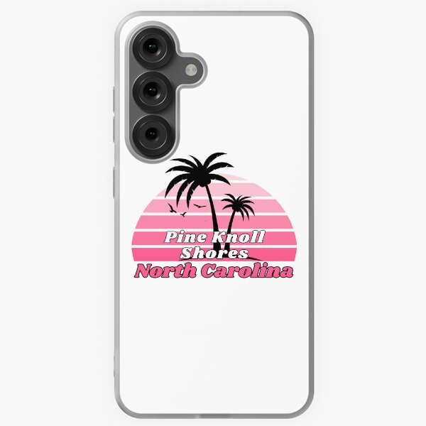 Item preview, Retro Pine Knoll Shores Beach North Carolina Palm Tree at Sunset designed and sold by karmdaf.