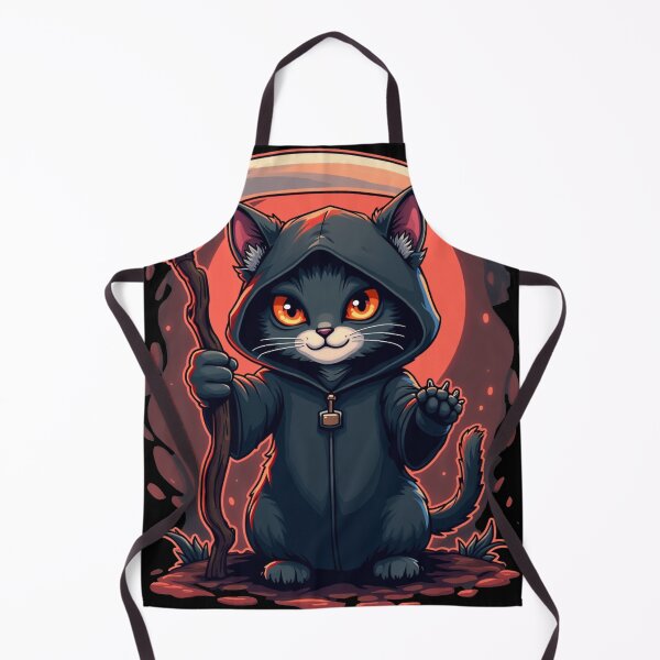 Item preview, Adorable Kitten Grim Reaper - Cute and Spooky Design designed and sold by FunnyFarmDesign.