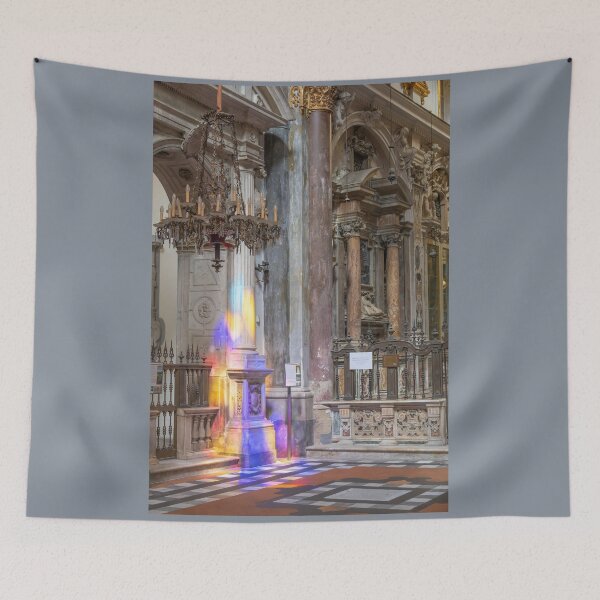 Item preview, Italy. Naples. Church of San Domenico Maggiore. Colorful Light thru Stained Glass Windows.  designed and sold by vadim19.