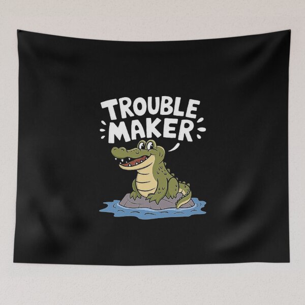 Item preview, Playful Crocodile Design: The Ultimate Troublemaker designed and sold by love3617.
