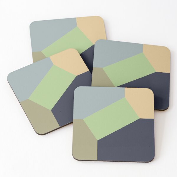Item preview, Abstract Geometric Color Block Blue Green Brown designed and sold by Jeallan Designs.