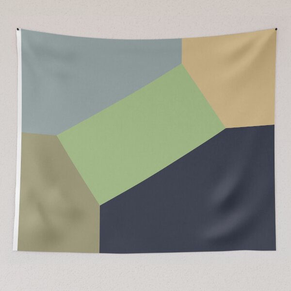 Item preview, Abstract Geometric Color Block Blue Green Brown designed and sold by Jeallan Designs.