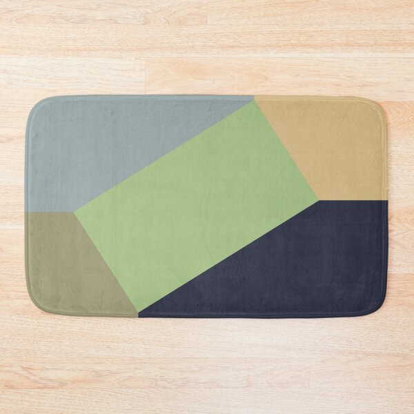 Item preview, Abstract Geometric Color Block Blue Green Brown designed and sold by Jeallan Designs.