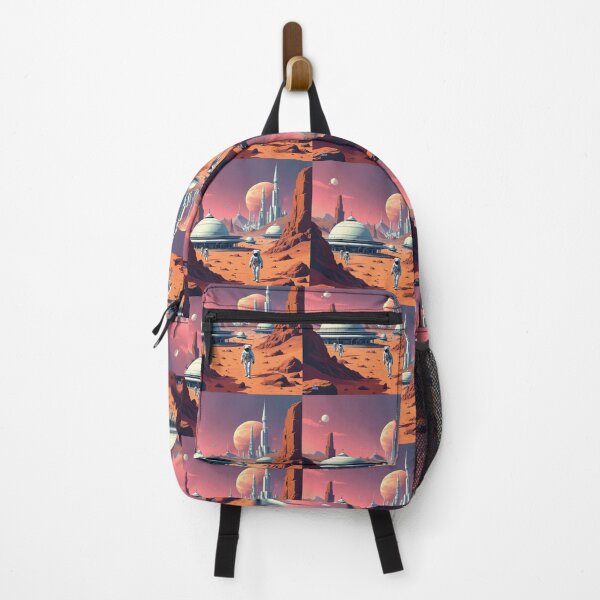 Item preview, Retro Futuristic Space Colony Design | Mars Exploration Vintage Art designed and sold by Moad Fahim.