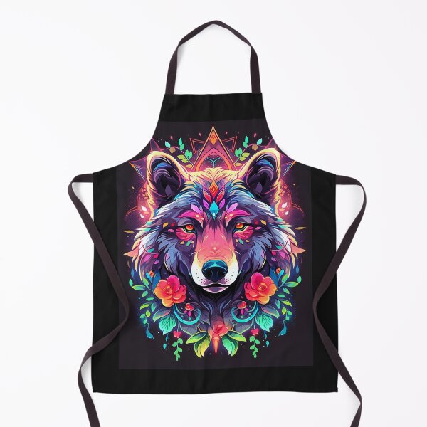 Item preview, "Vibrant Colorful Wolf Artwork – Bold and Majestic Wall Decor" designed and sold by DarkEmporium20.
