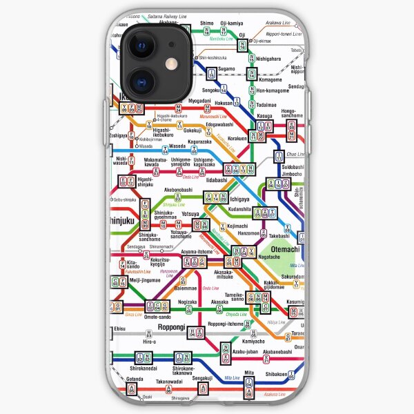 Tokyo Subway Map Clock iPhone Soft Case