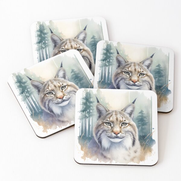 Item preview, Watercolor Bobcat designed and sold by GoldenPattern.