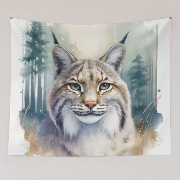 Item preview, Watercolor Bobcat designed and sold by GoldenPattern.