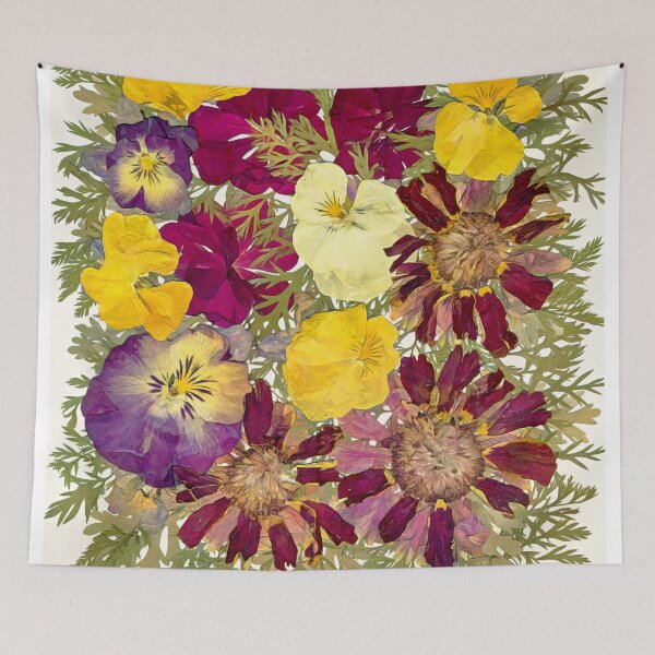 Item preview, Dried Flowers Art Print, Garden Cosmos, Viola, Rustic Farmhouse, Ukrainian Artwork, Wall Decor designed and sold by Artistic Gift Print.