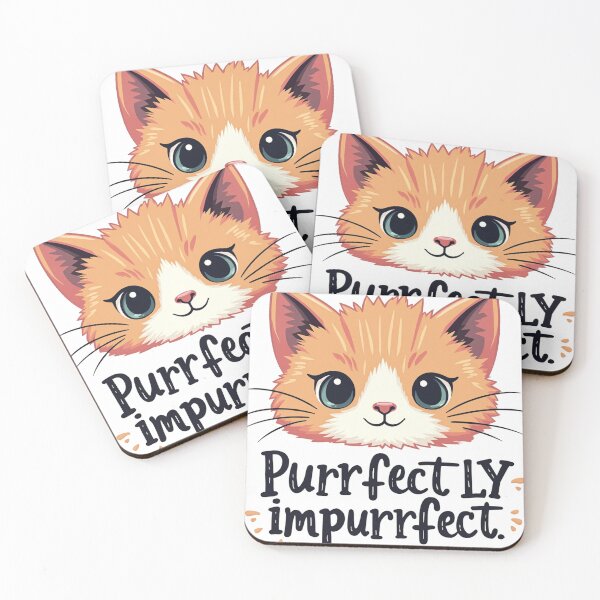 Item preview, Purrrfectly Impurrrfect: Embrace Your Flaws with Feline Finesse! designed and sold by FunnyFarmDesign.