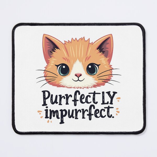 Item preview, Purrrfectly Impurrrfect: Embrace Your Flaws with Feline Finesse! designed and sold by FunnyFarmDesign.