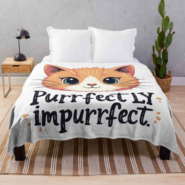 Item preview, Purrrfectly Impurrrfect: Embrace Your Flaws with Feline Finesse! designed and sold by FunnyFarmDesign.