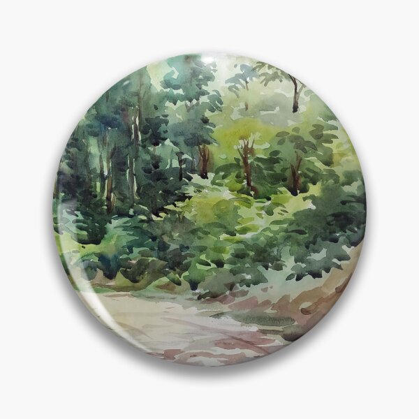 Item preview, Lonely Forest road - watercolor on paper painting  designed and sold by SamirArt.