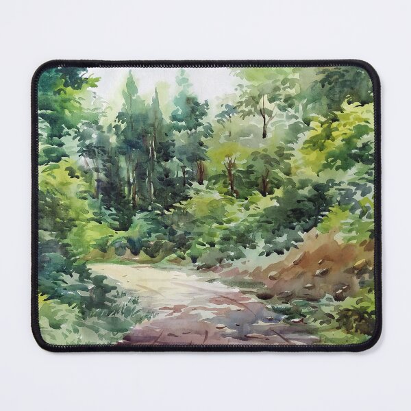 Item preview, Lonely Forest road - watercolor on paper painting designed and sold by SamirArt.