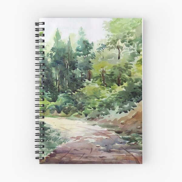 Item preview, Lonely Forest road - watercolor on paper painting  designed and sold by SamirArt.