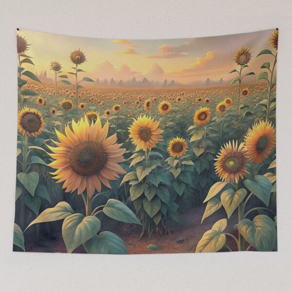 Item preview, aesthetic whimsical pastel sunflower flower garden meadow designed and sold by rlav123.