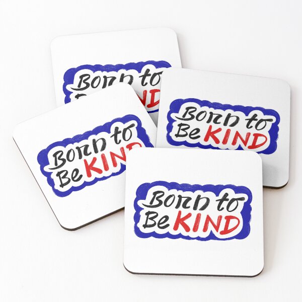 Item preview, Born To Be Kind Hand Written Row Unfinished Text Expression in Three Basic Fountain Pen Ink Colors designed and sold by Wiggly Lines.