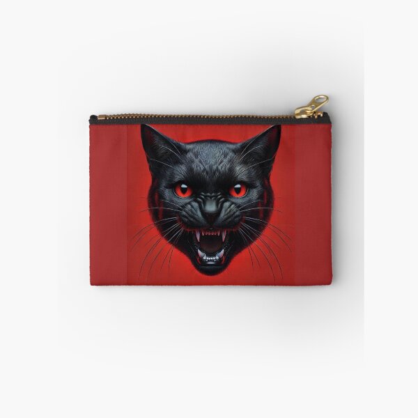 Artikelvorschau, Schwarze Katze mit roten Augen auf Rot entworfen und verkauft von Sunrise427.