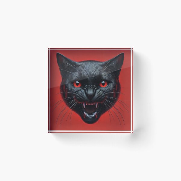 Item preview, Black Cat with Red Eyes on Red designed and sold by Sunrise427.