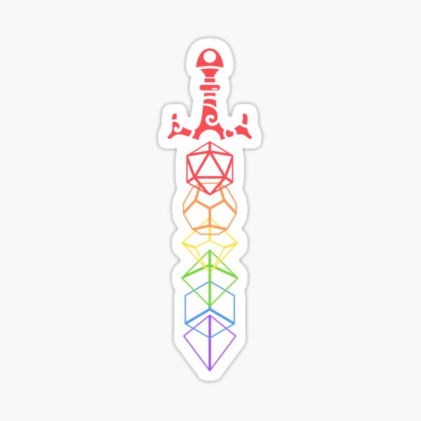 Item preview, Rainbow Dice Sword Tabletop RPG Gaming designed and sold by pixeptional.