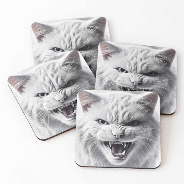 Item preview, Snarling White Cat designed and sold by Sunrise427.
