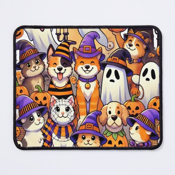 Item preview, Charming Halloween Pets in Costumes – Cute Dogs and Cats Art designed and sold by Plazacore.