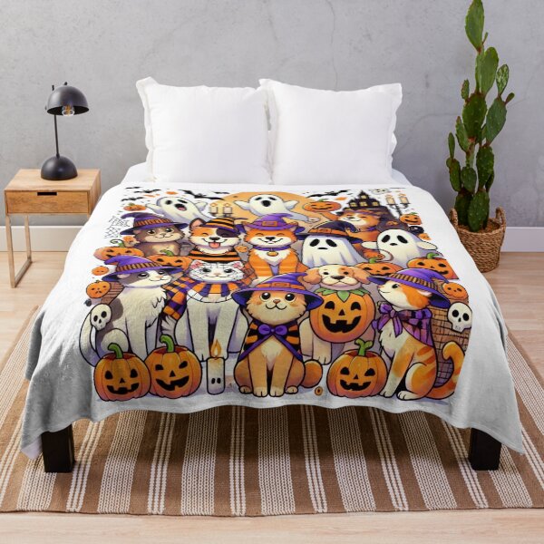 Item preview, Charming Halloween Pets in Costumes – Cute Dogs and Cats Art designed and sold by Plazacore.