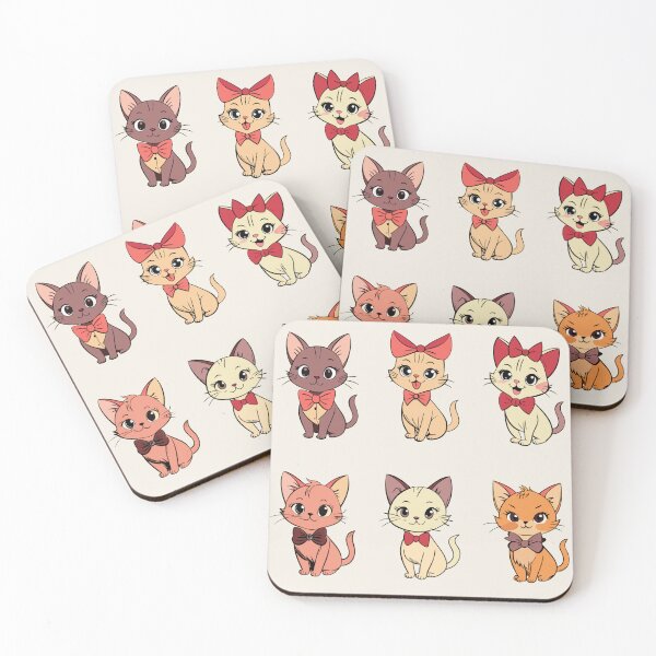 Item preview, cute kittens wearing bows set designed and sold by rlav123.