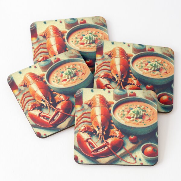 Item preview, Lobster Bisque Impressionism Art Style designed and sold by artofuniverse.