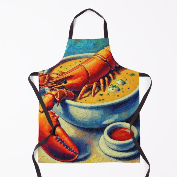 Item preview, Lobster Bisque Impressionism Art Style designed and sold by artofuniverse.