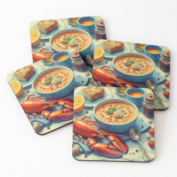 Item preview, Lobster Bisque Impressionism Art Style designed and sold by artofuniverse.