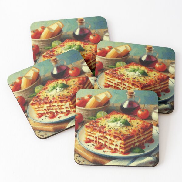 Item preview, Lasagna Impressionism Art Style designed and sold by artofuniverse.