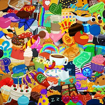 Artwork thumbnail, Sticker overload by David Lanham