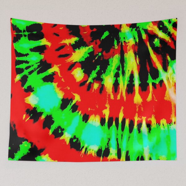 Artikelvorschau, Tie Dye Design Rot, Schwarz, Grün entworfen und verkauft von Kaysart2020.