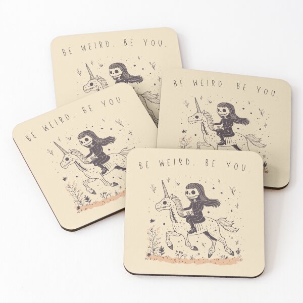 Item preview, Be Weird Skeleton Girl designed and sold by Cozy Nerdy Things.