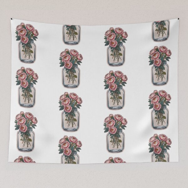 Item preview, Pink Peonies In A Mason Jar designed and sold by Spike The Punch Design Co..